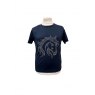 Equi-Jewel by Emily Kids Cool Tech Navy T-Shirt with AB Crystal Horse Head Motif