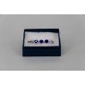 Stock Pin - 6mm Sapphire Blue & 3mm Clear Jewels