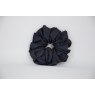 (37) Navy Paisley Single Colour Scrunchie