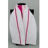 EJS-01 White Embossed Square with cerise (23) & Baby Pink (22) Fixed Double Middle & Double Stripe