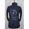 Equi-Jewel by Emily Galtry Equi-Jewel 'Team Wear' Slim Fit Ladies Micro Fleece Jacket - Navy with EJ Logo in Silver Grey on Front & Back