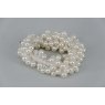 Pearl Effect Beaded Scrunchie - White Pearl