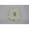 EJS-08 Ivory Self Diamond Scrunchie