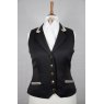 Equi-Jewel by Emily Galtry Equi-Jewel Competition Waistcoat - Black 100% Wool with Gold Paisley (38) Trim