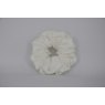 EJS-23 Off White Small Square Scrunchie