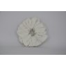 EJS-28 Off White Embroidered Scrunchie