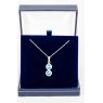 Necklace - Rivoli Crystal Double Drop Round - Bermuda Blue