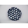 Navy Bun Net with Clear Swarovski Crystals