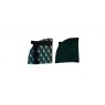 Equi-Jewel by Emily Ear Warmers - Green Reindeer Cotton with Bottle Green Fleece