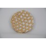Blonde Bun Net with Clear Swarovski Crystals