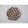 Brown Bun Net with Clear Swarovski Crystals