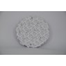 White Bun Net with Clear Swarovski Crystals